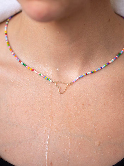 Shop OXB Beaded Open Heart Necklace