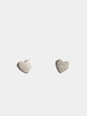 Stuller Earrings Sterling Silver Tiny Heart Studs, 14k gold