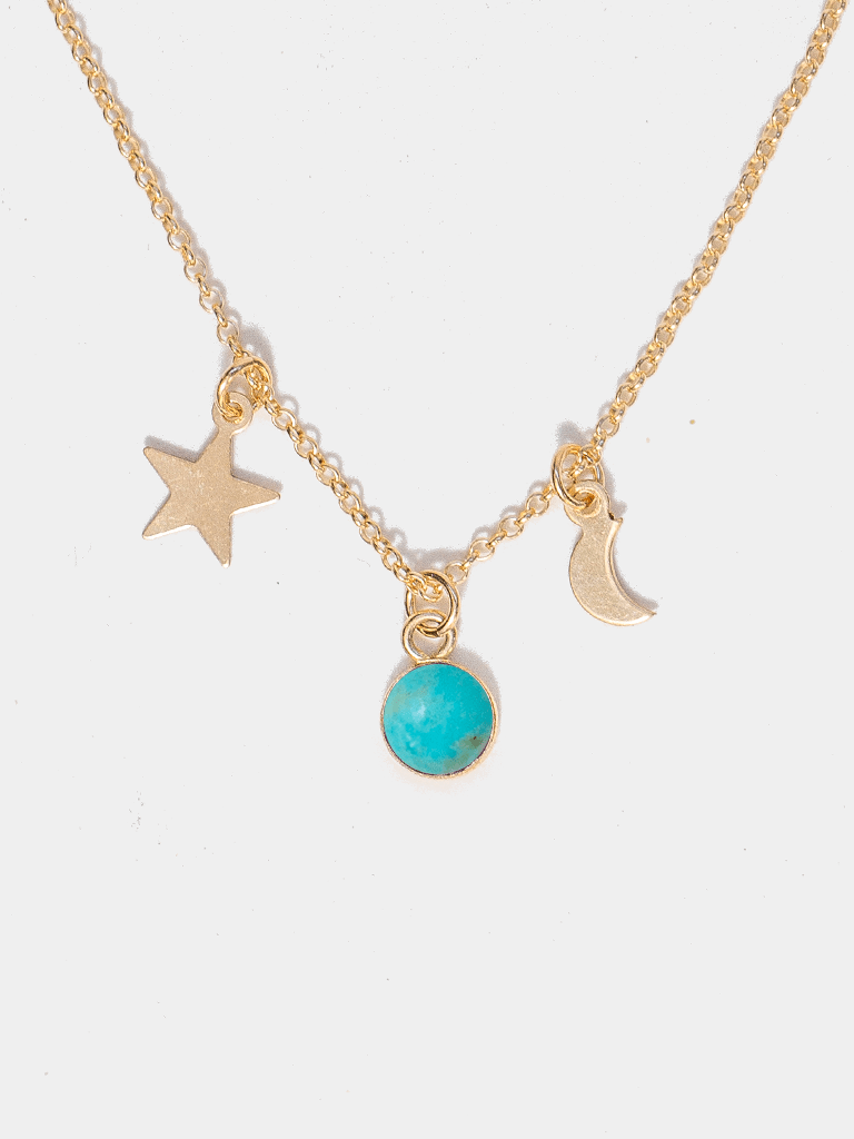 Space Jam Necklace, Turquoise