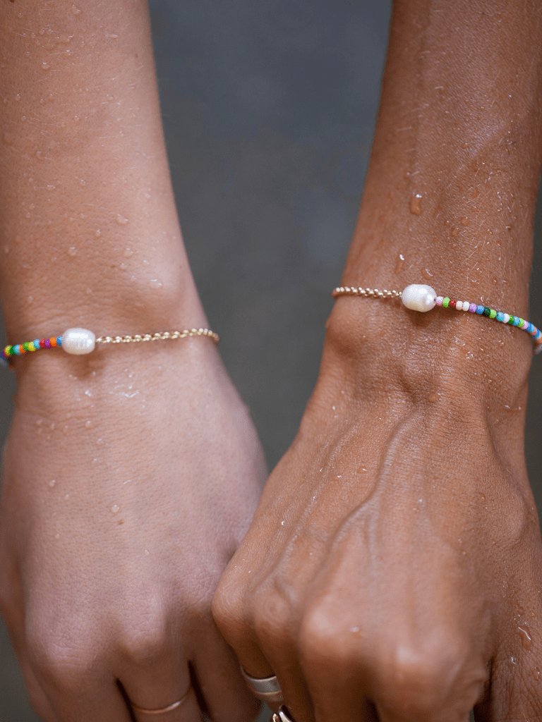 Shop OXB Gold Filled / 6" Halfcourt Beaded Bracelet