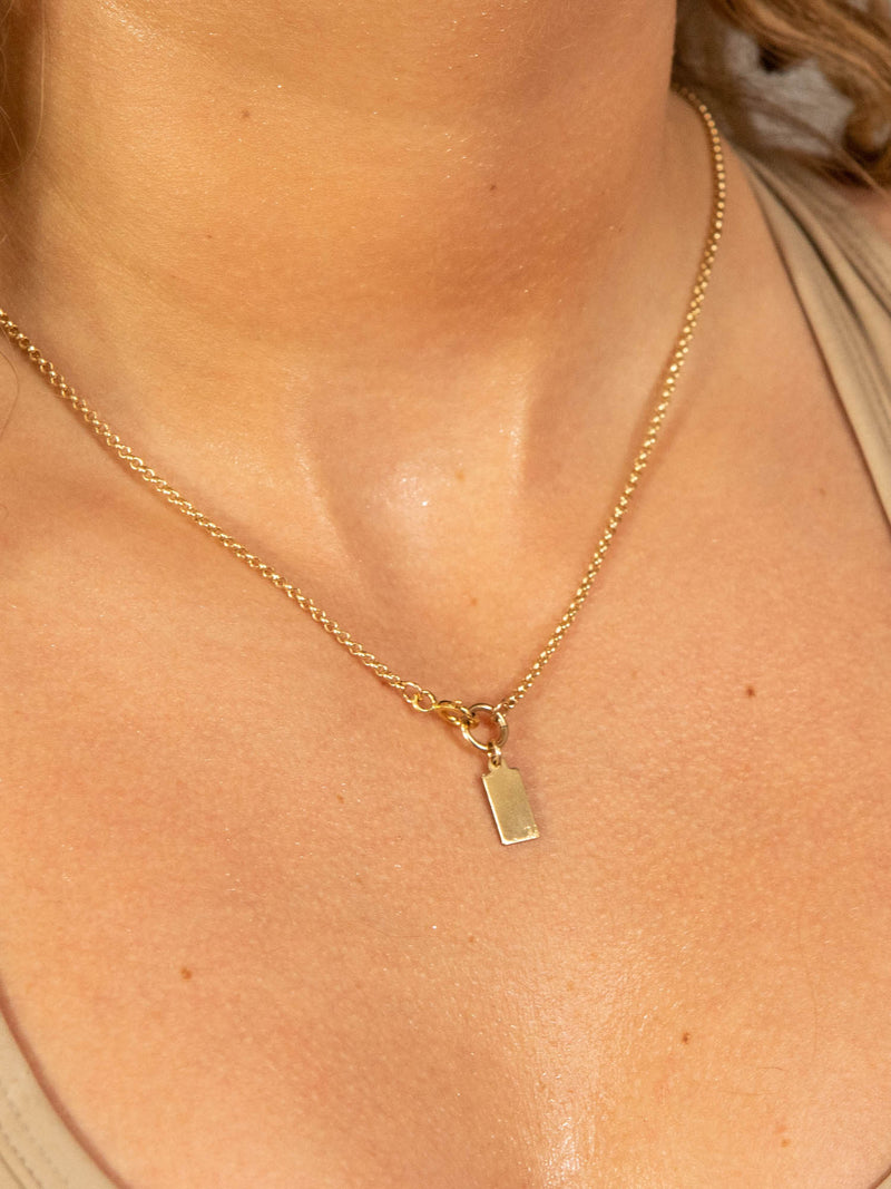 Shop OXB Necklace Gold Filled / Paperclip Chain / 16" Monogram Abby Necklace