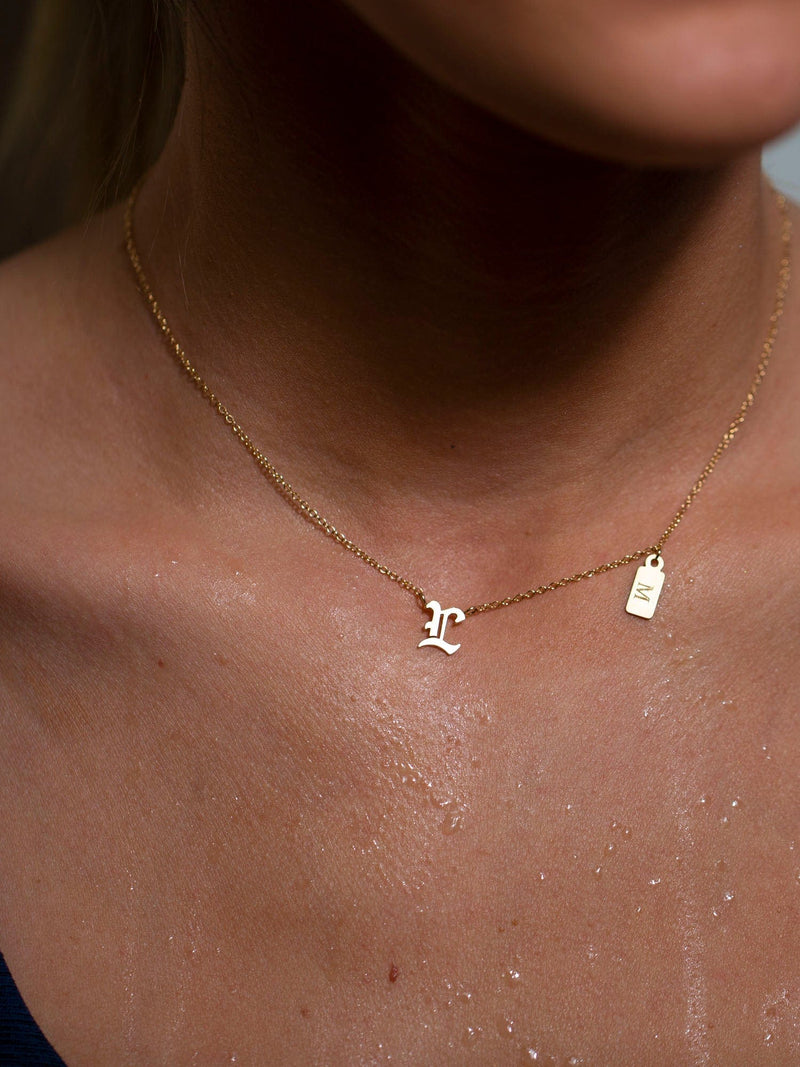 Shop OXB Necklace Personalized | Initial + Charm Necklace