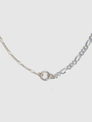 Shop OXB Necklace Sterling Silver / 16" Figaro Halfcourt Necklace