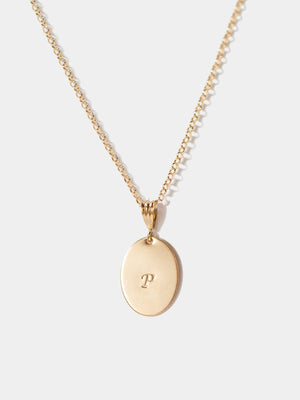 Shop OXB Necklaces Gold Filled / Rolo Chain / 16" Monogram Sue Necklace