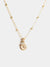Shop OXB Necklaces 16" / Cable 14K Gold Monogram Necklace