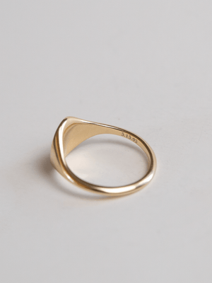 Shop OXB Rings Varsity Signet Ring, 14k Gold