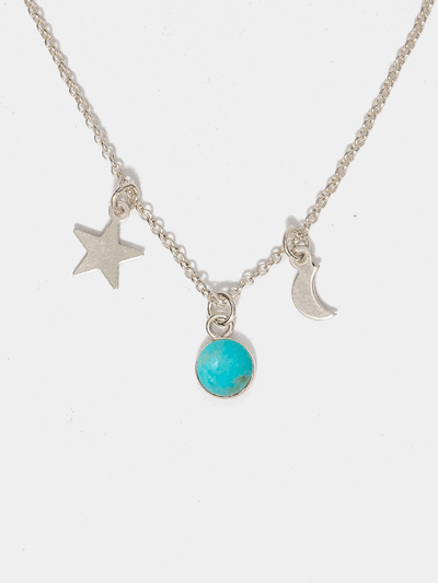 Shop OXB Silver / 16" Space Jam Necklace, Turquoise