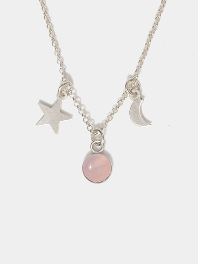 Shop OXB Space Jam Necklace, Rose Quartz