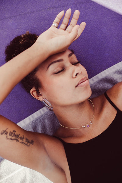 Shop OXB Space Jam Necklace, Rose Quartz