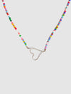 Shop OXB Sterling Silver Beaded Open Heart Necklace