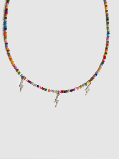 Shop OXB Sterling Silver Bolts Beaded Bolt Necklace