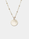 Shop OXB Necklaces Sterling Silver / Satellite Chain / 16" Mantra Disc Necklace
