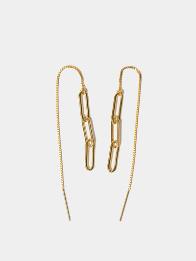 Shop OXB Earrings Gold Filled / XL Paperclip XL Threader Earrings
