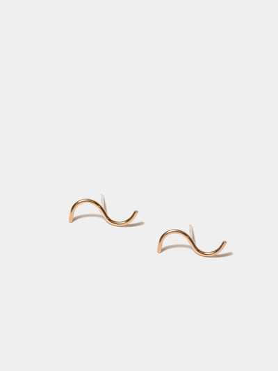 Shop OXB Earrings Gold Filled / Pair - 1" High/Low Studs