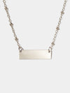 Shop OXB Necklace Sterling Silver / Satellite Chain / 16" Finish Line Bar Necklace