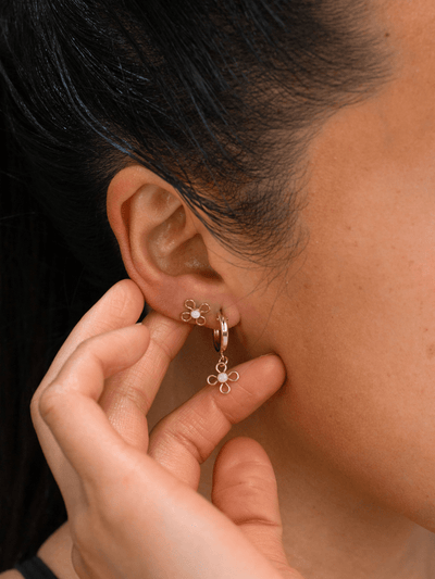 Shop OXB Earrings Daisy Hoops