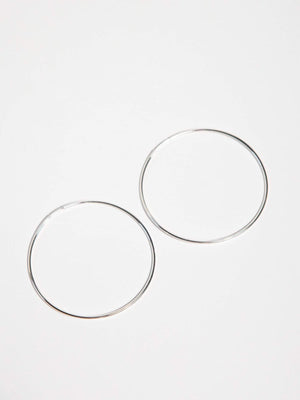 OXBStudio Earrings Sterling Silver / XXL Endless Hoops