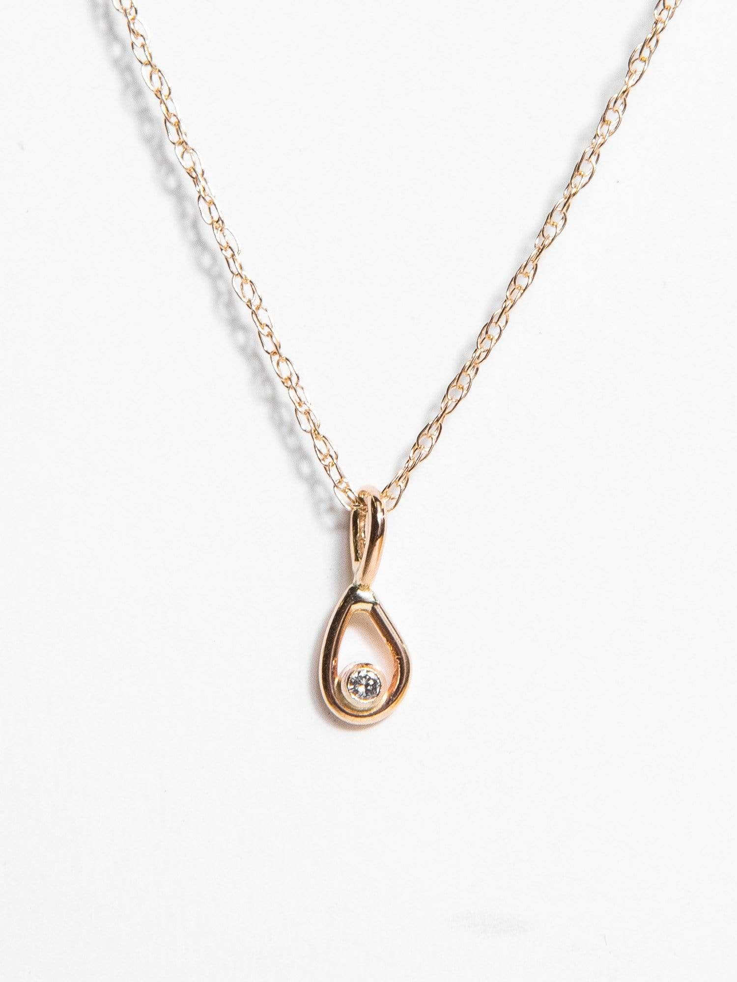 OXB Studio Necklace Diamond Droplet, 14K gold