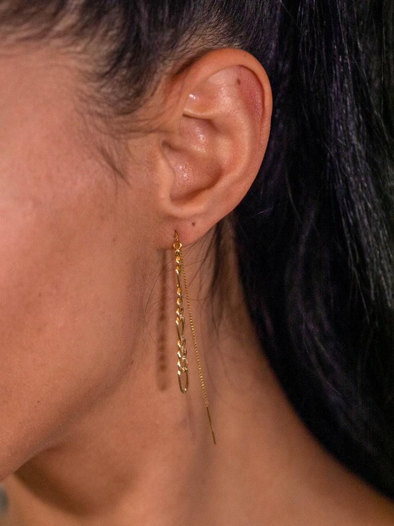 Shop OXB Earrings Gold Filled / XL Figaro XL Threader Earrings